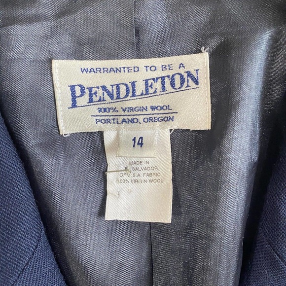 Vintage Virgin Wool Blazer Size 14 - Picture 5 of 9